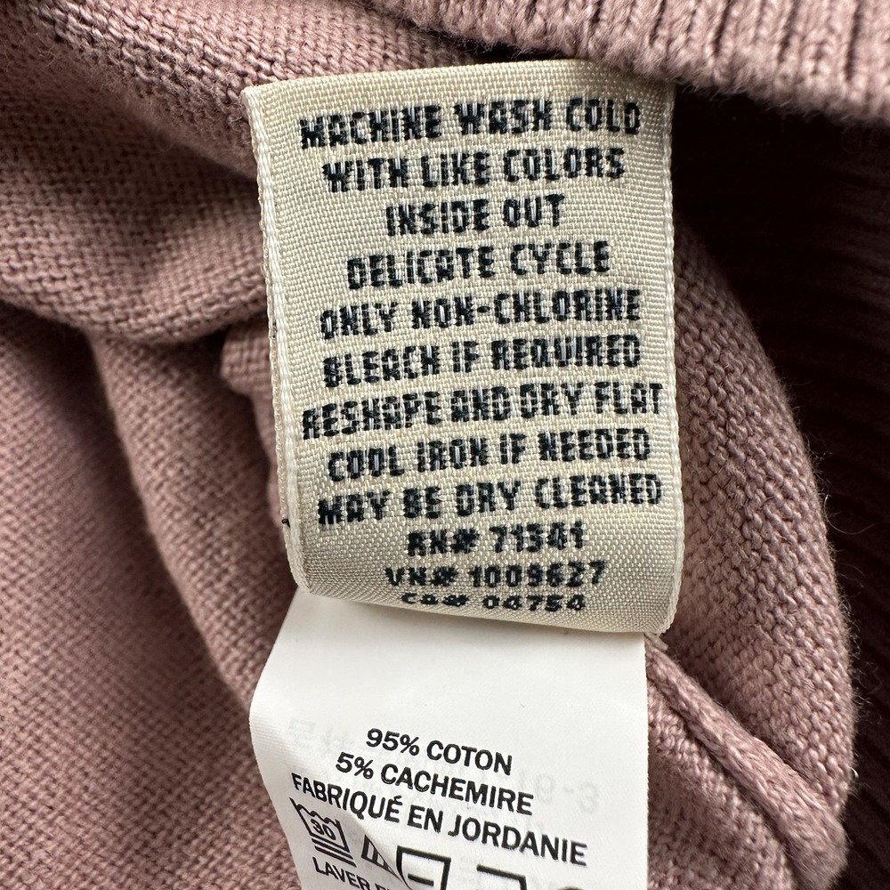 L.L. Bean Women's Fairisle Soft Cashmere Cotton Turtleneck‎ Sweater Large Cabin - Picture 10 of 10